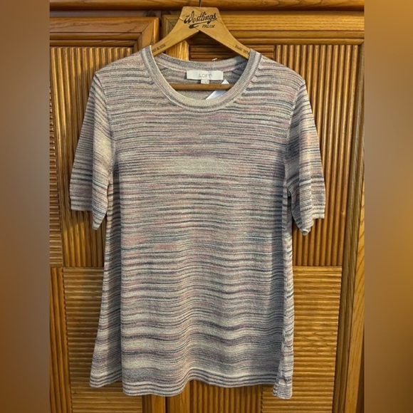 Ann Taylor Loft Women’s  Small Knit Special Occasion Blouse sparkly nwt - Picture 1 of 2